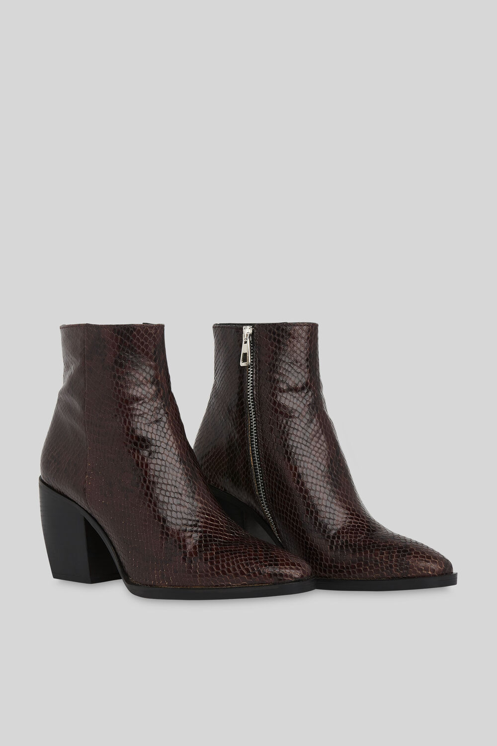 Grove Snake Western Ankle Boot Snake Print