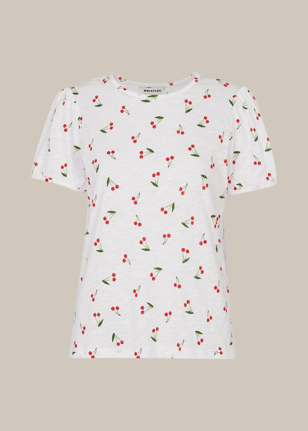 Puff Sleeve Cherry Tshirt
