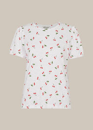 Puff Sleeve Cherry Tshirt
