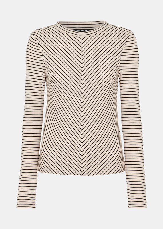 Multicolour Chevron Stripe Crew
