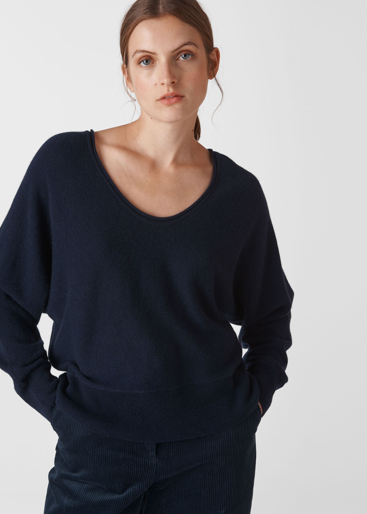 Navy Relaxed Cashmere Sweater WHISTLES