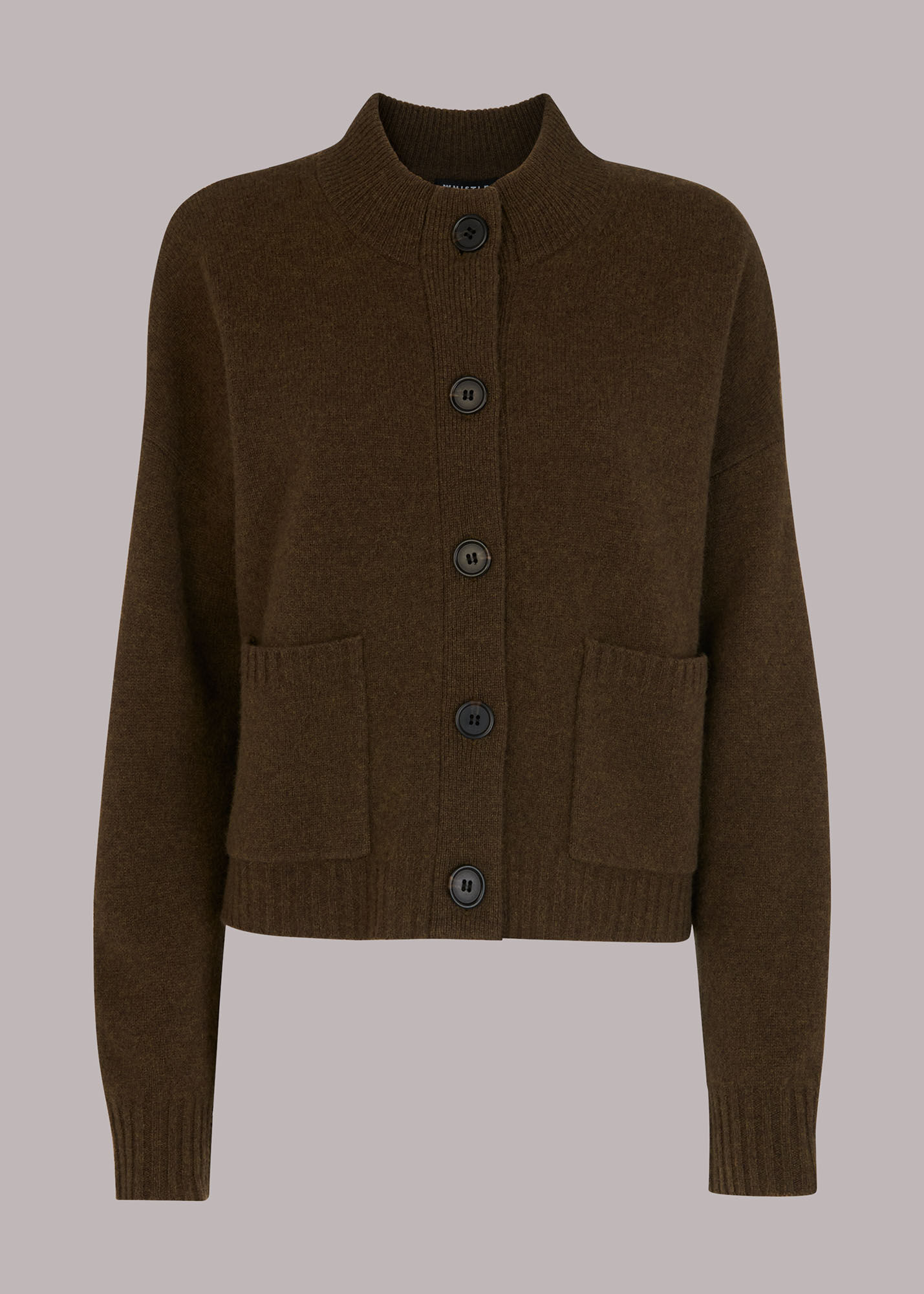High Neck Button Up Cardigan
