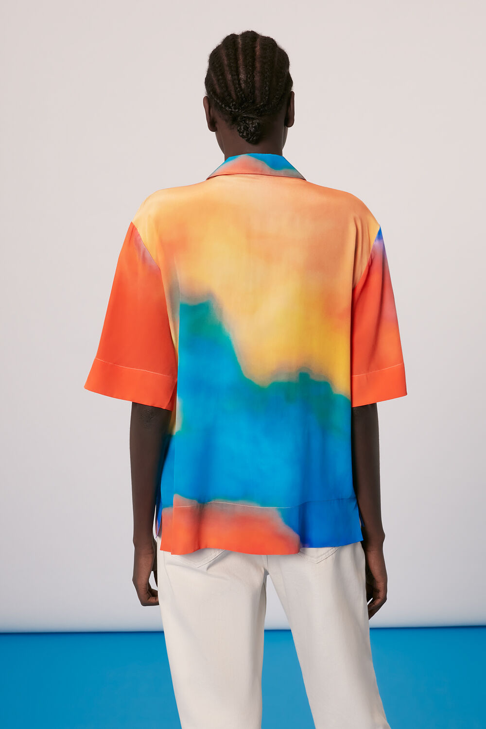 Rainbow Silk Bowling Shirt