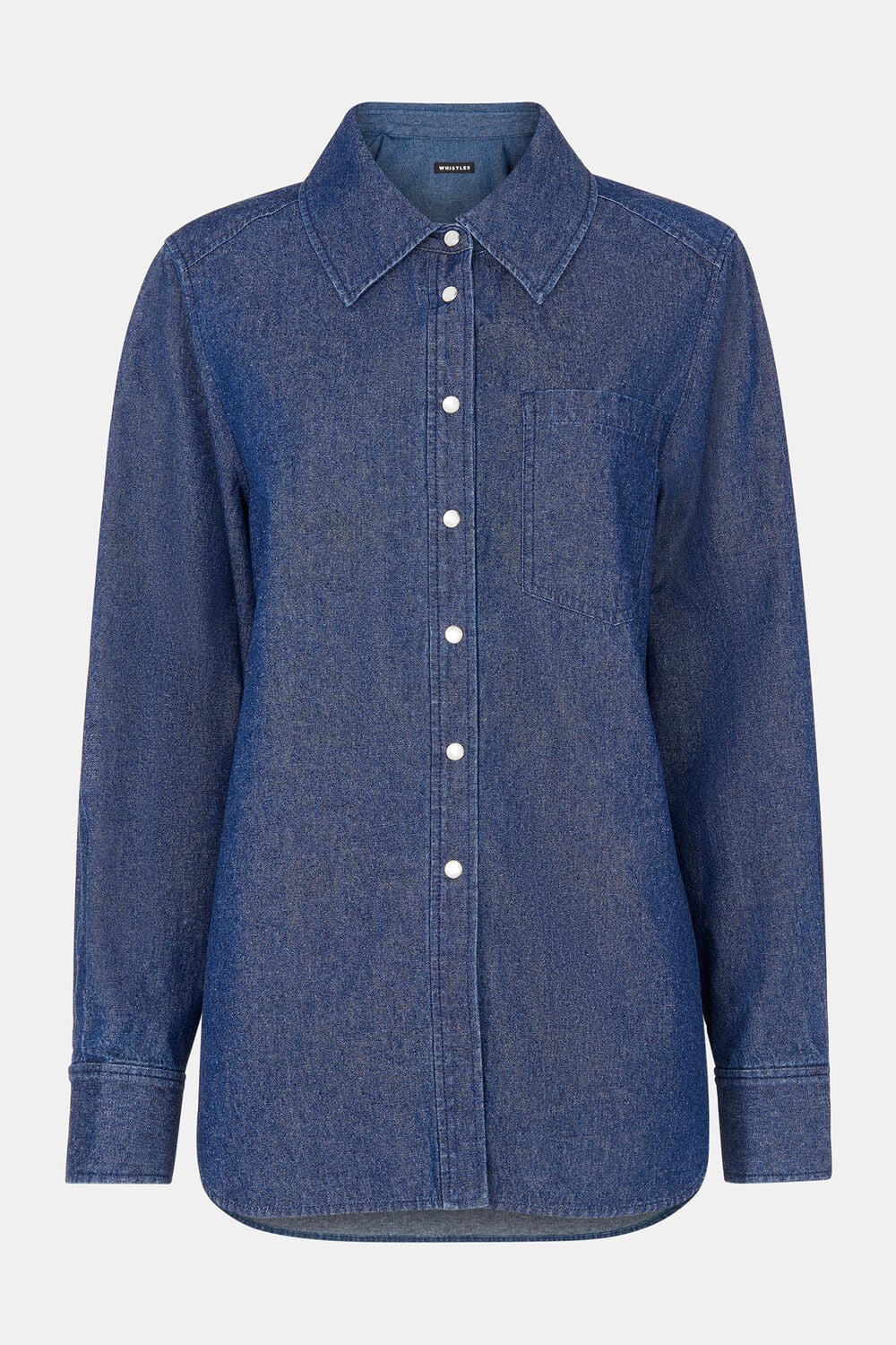 Denim Pocket Detail Cotton Shirt