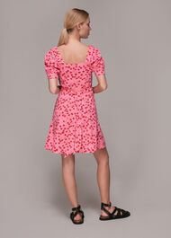Cherry Floral Tie Waist Dress