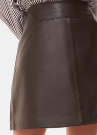 Leather A line Skirt