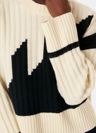 Graphic Intarsia Wool Knit
