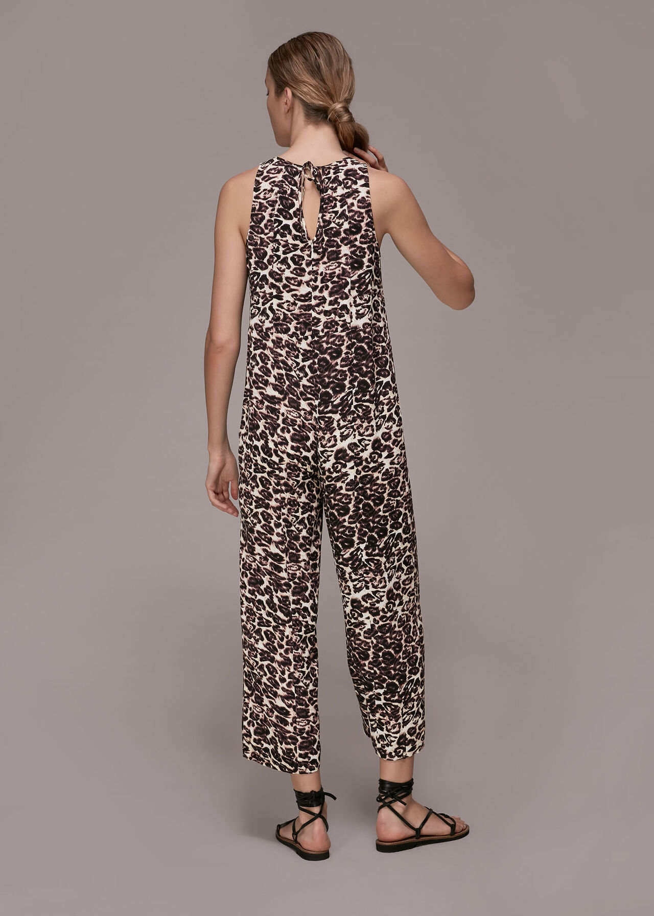 Clouded Leopard Print Jumpsuit