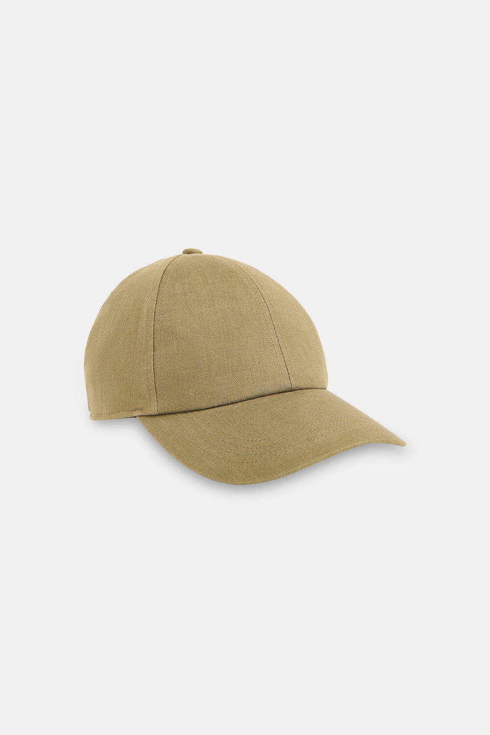 Khaki Linen Cap