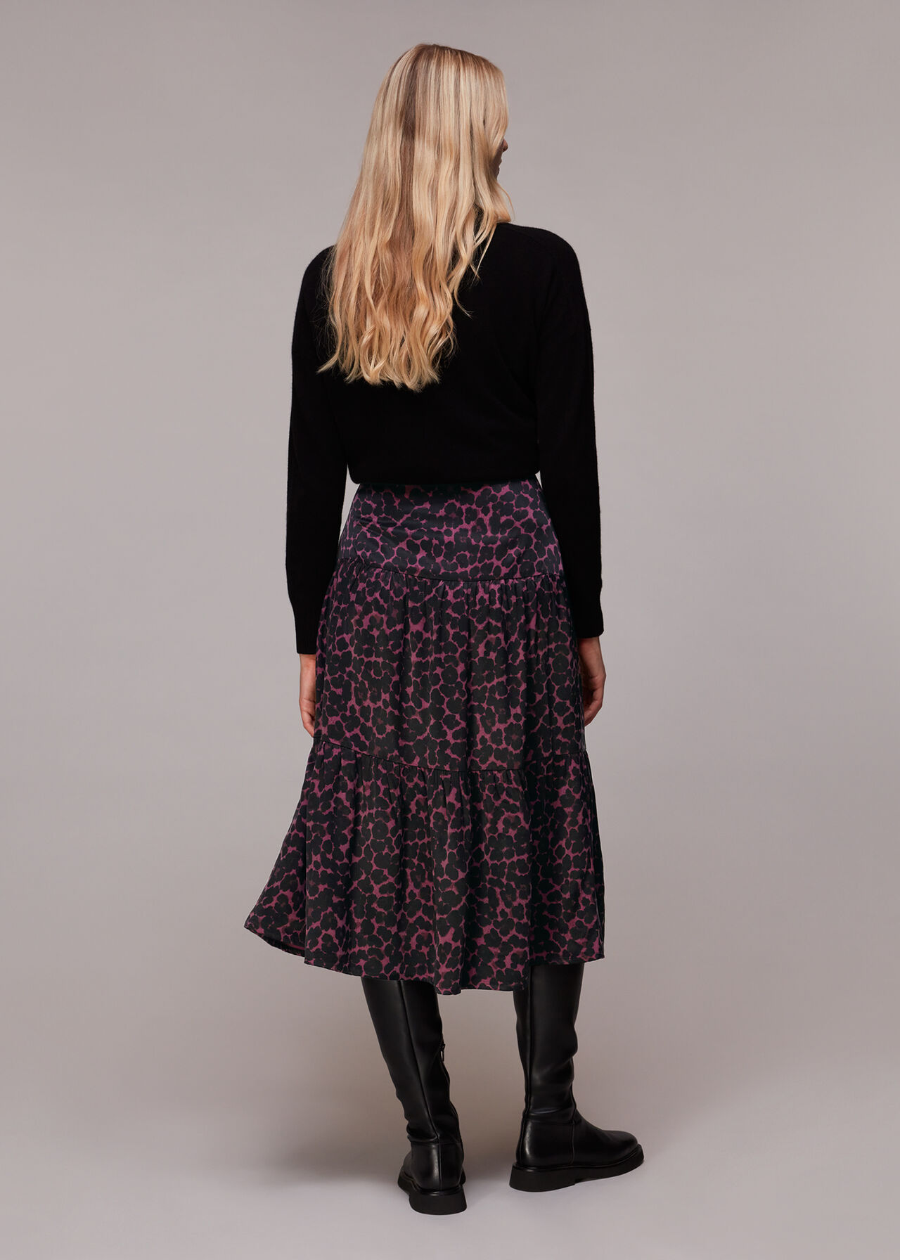 Smudge Animal Tiered Skirt