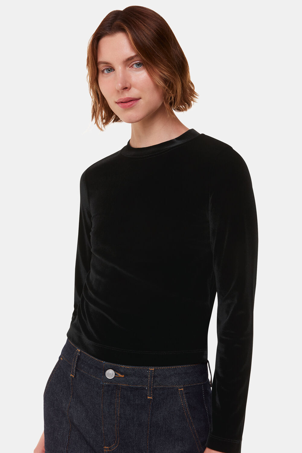 Black Olivia Velvet Top