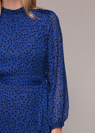 Warped Star Print Dobby Dress