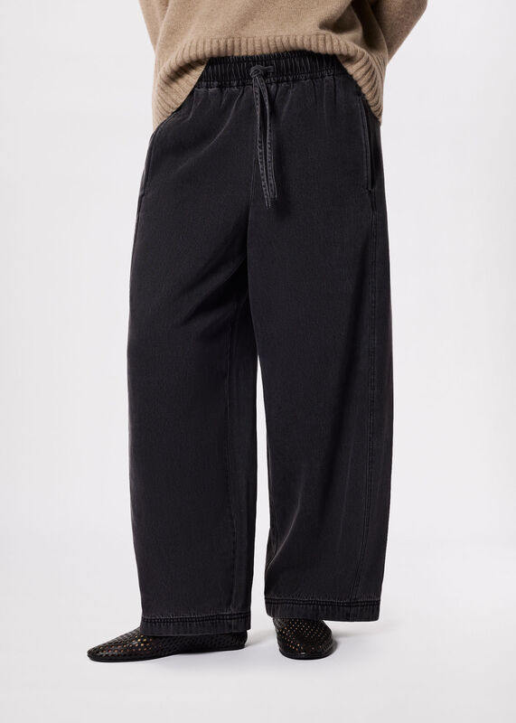 Casual Denim Barrel Trouser