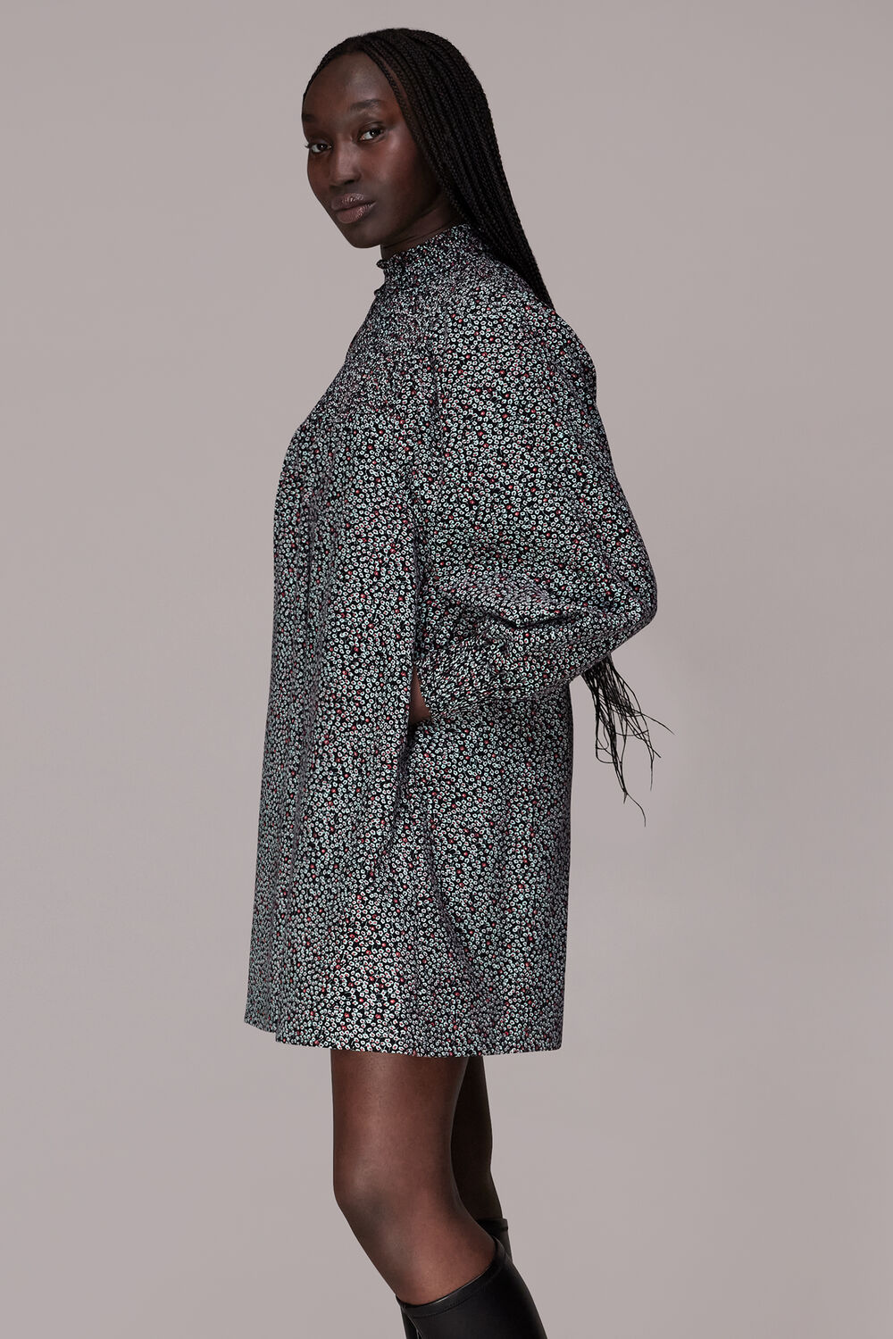 Micro Bud Pintuck Dress