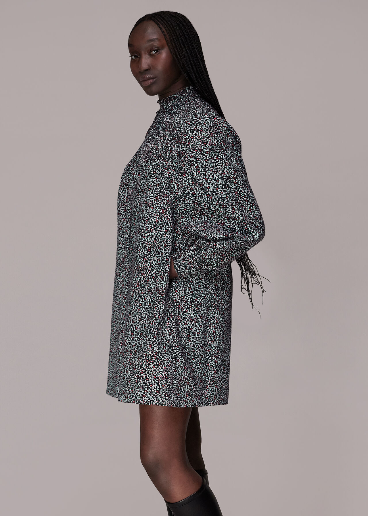 Micro Bud Pintuck Dress