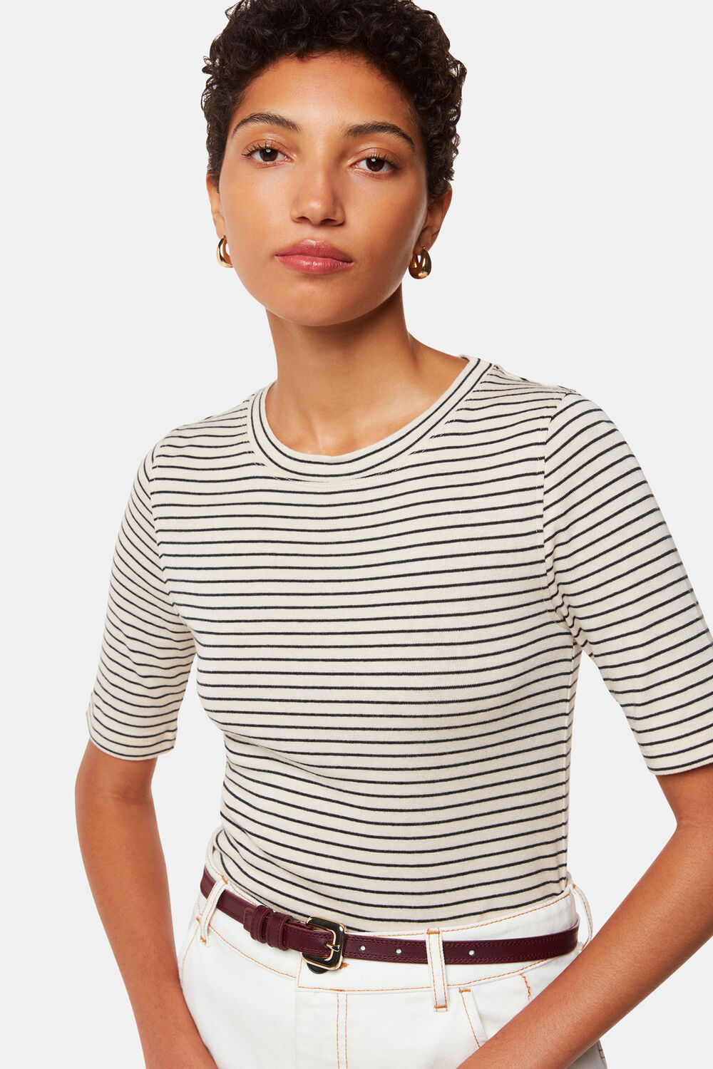 Navy Slim Stripe T-Shirt
