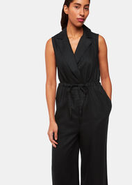 Bella Linen Wrap Jumpsuit