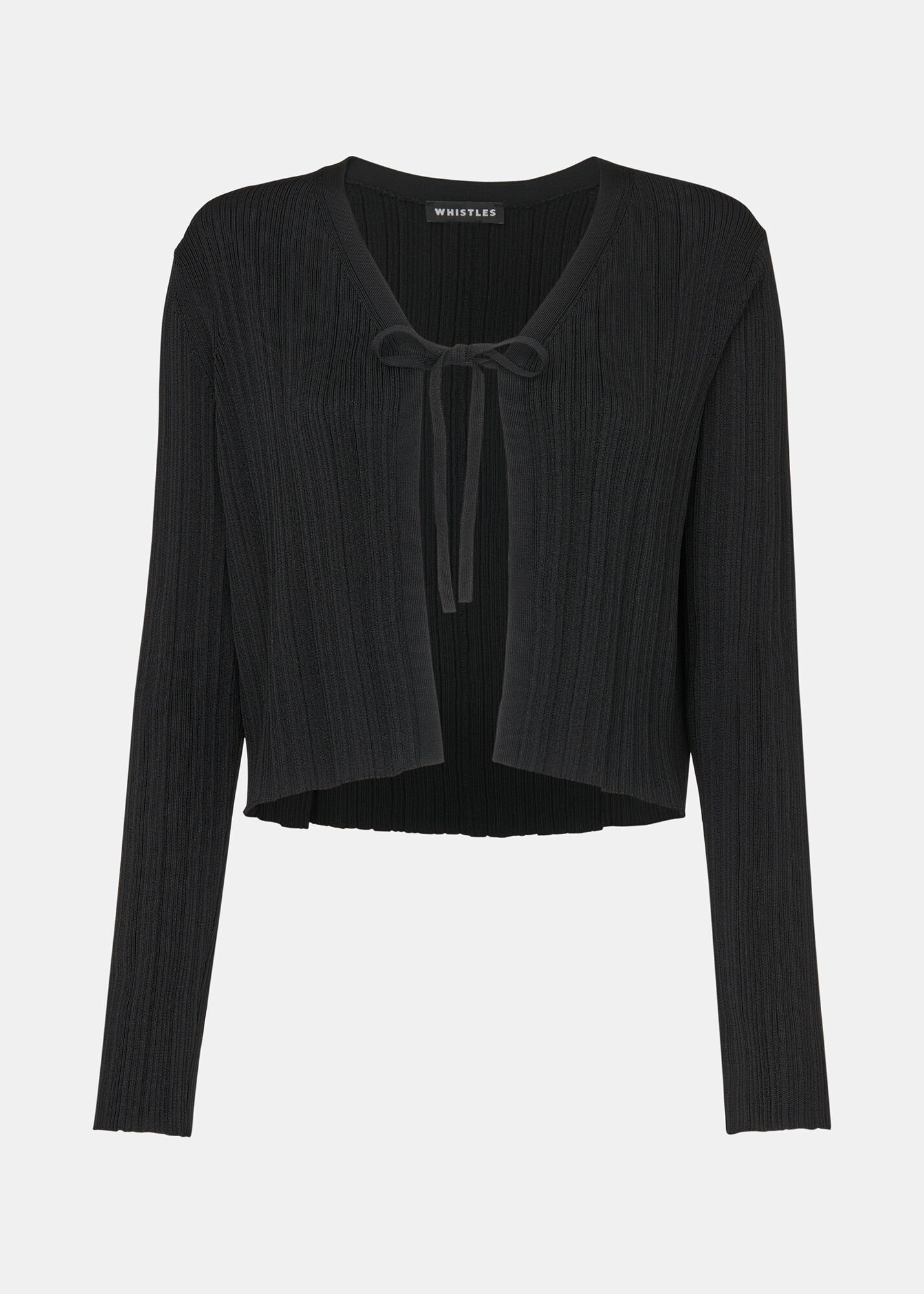 Black Tie Front Detail Cardigan