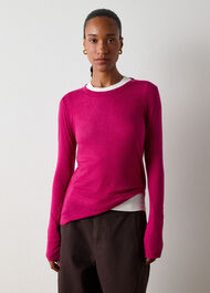 Wool Mix Jersey Crew Neck
