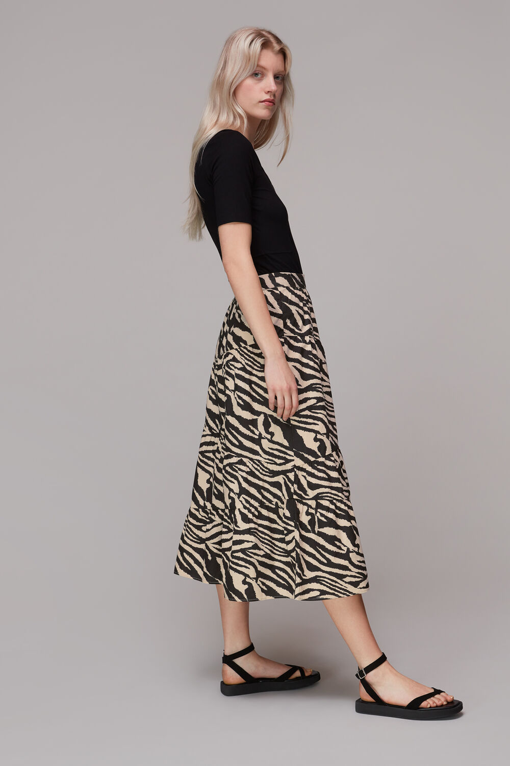 Mountain Zebra Tiered Skirt