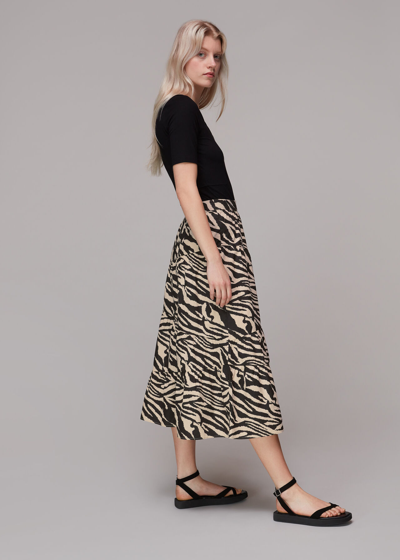 Mountain Zebra Tiered Skirt