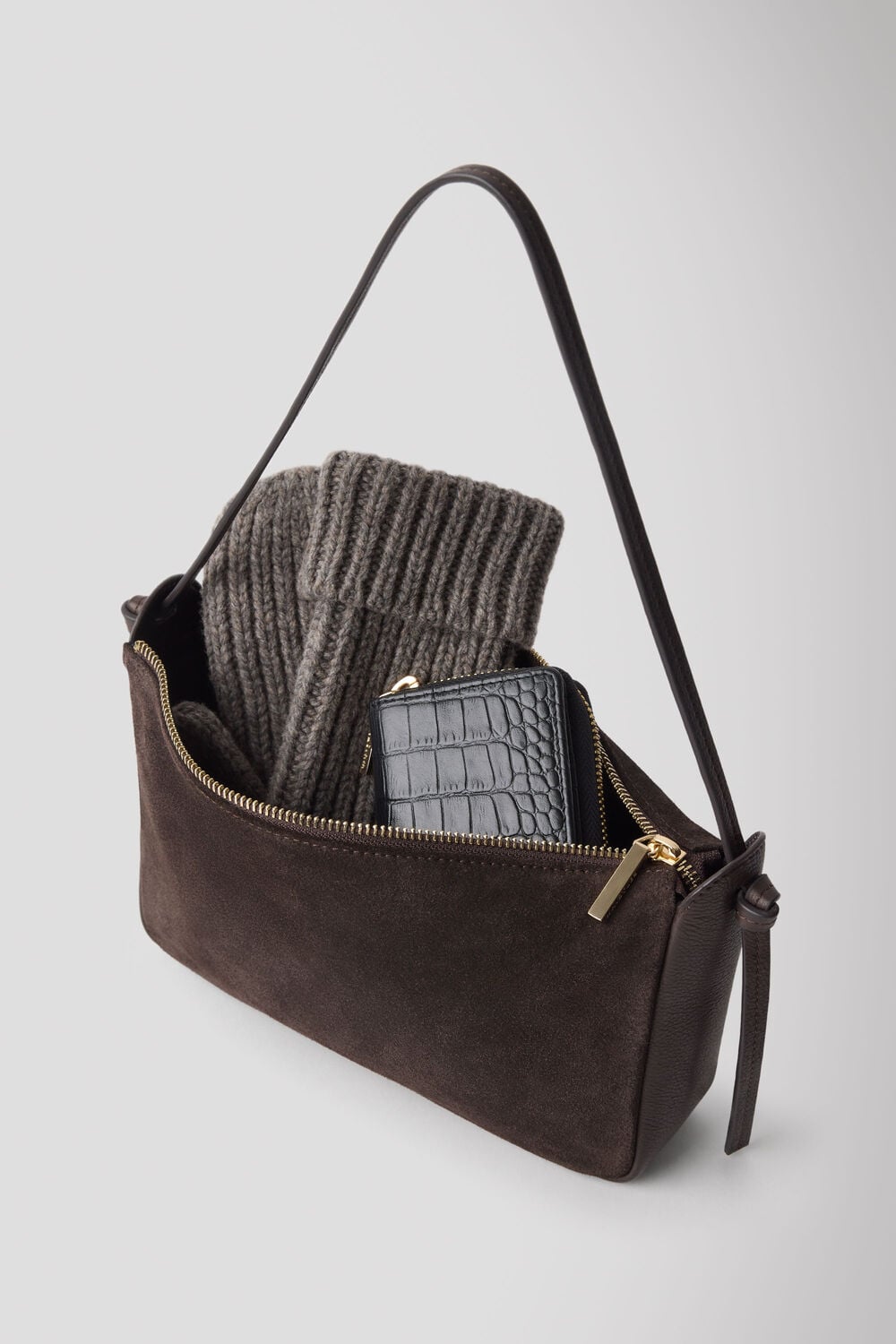 Small Suede Knot Shoulder Bag