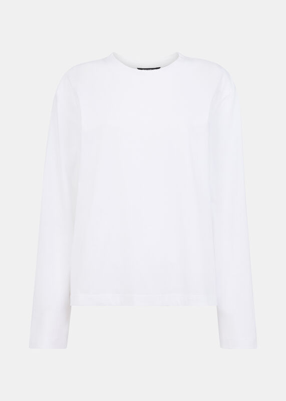 White Relaxed Long Sleeve Tee