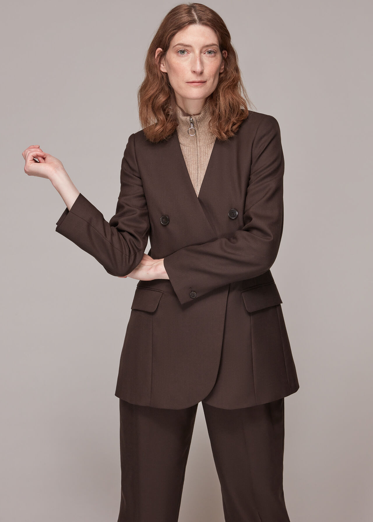 Savine Collarless Blazer