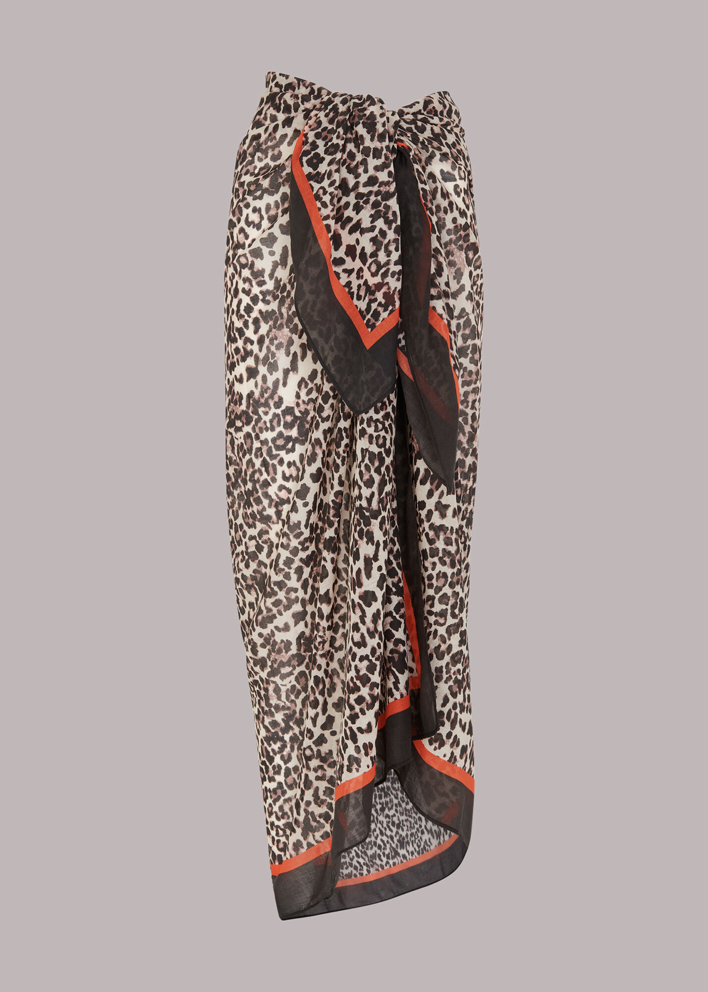 Leopard print beach top wrap skirt