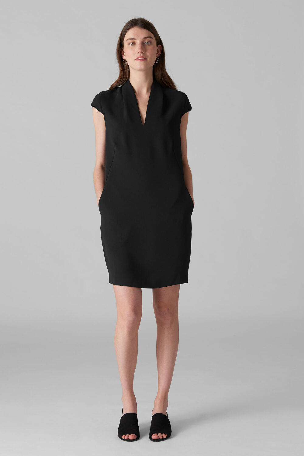 Paige V Neck Crepe Dress