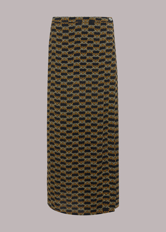 Tangle Check Wrap Skirt