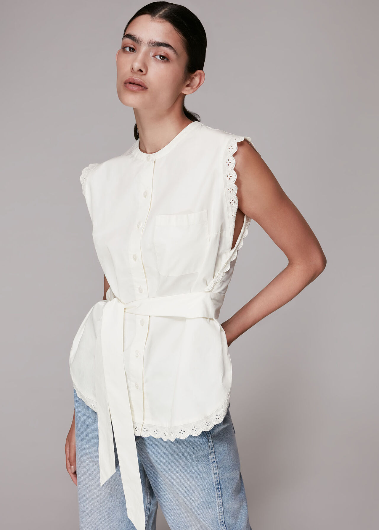 Poplin Apron Blouse