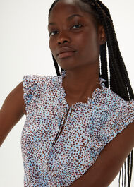 Ink Spot Frill Blouse