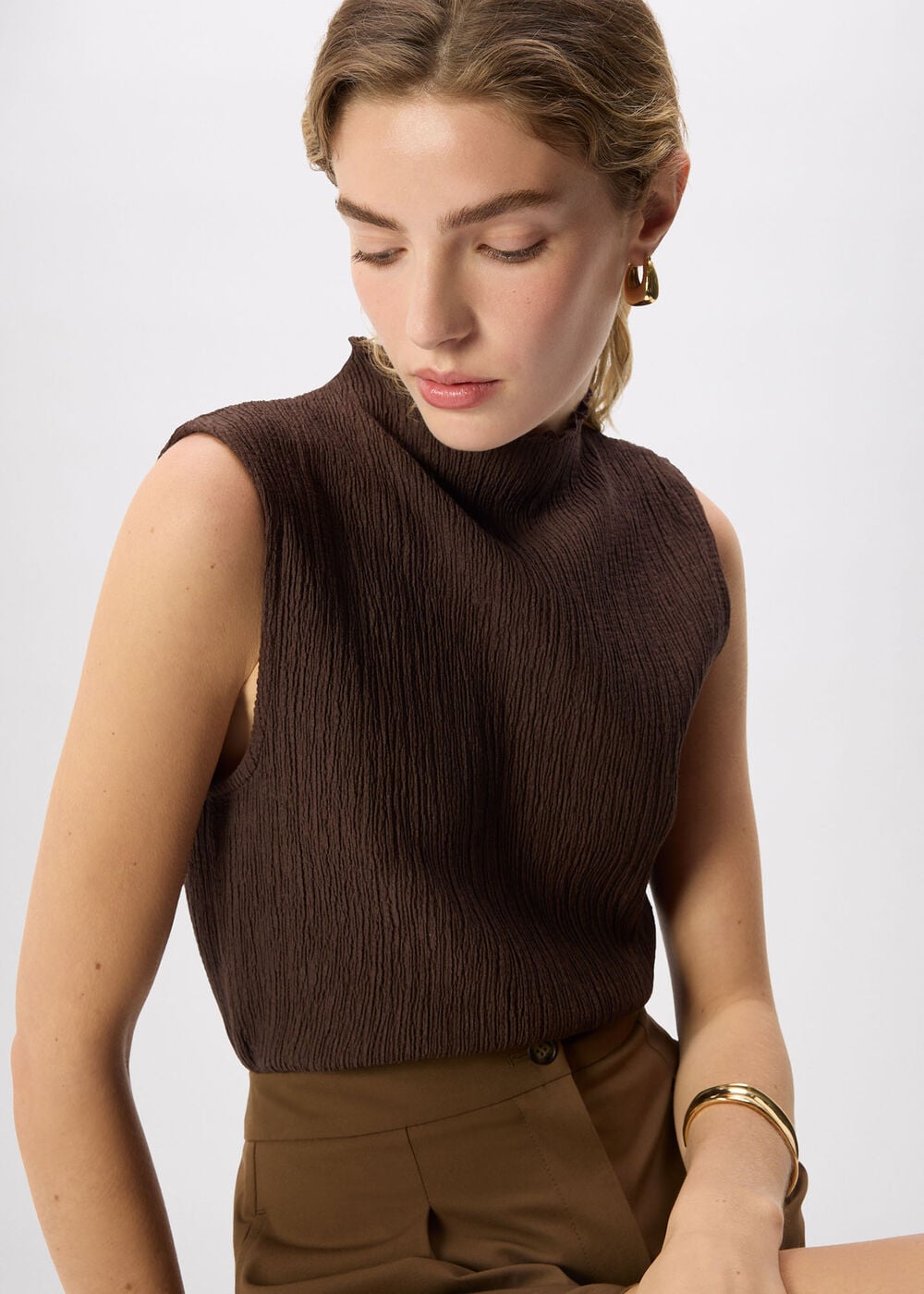 Textured Sleeveless Top