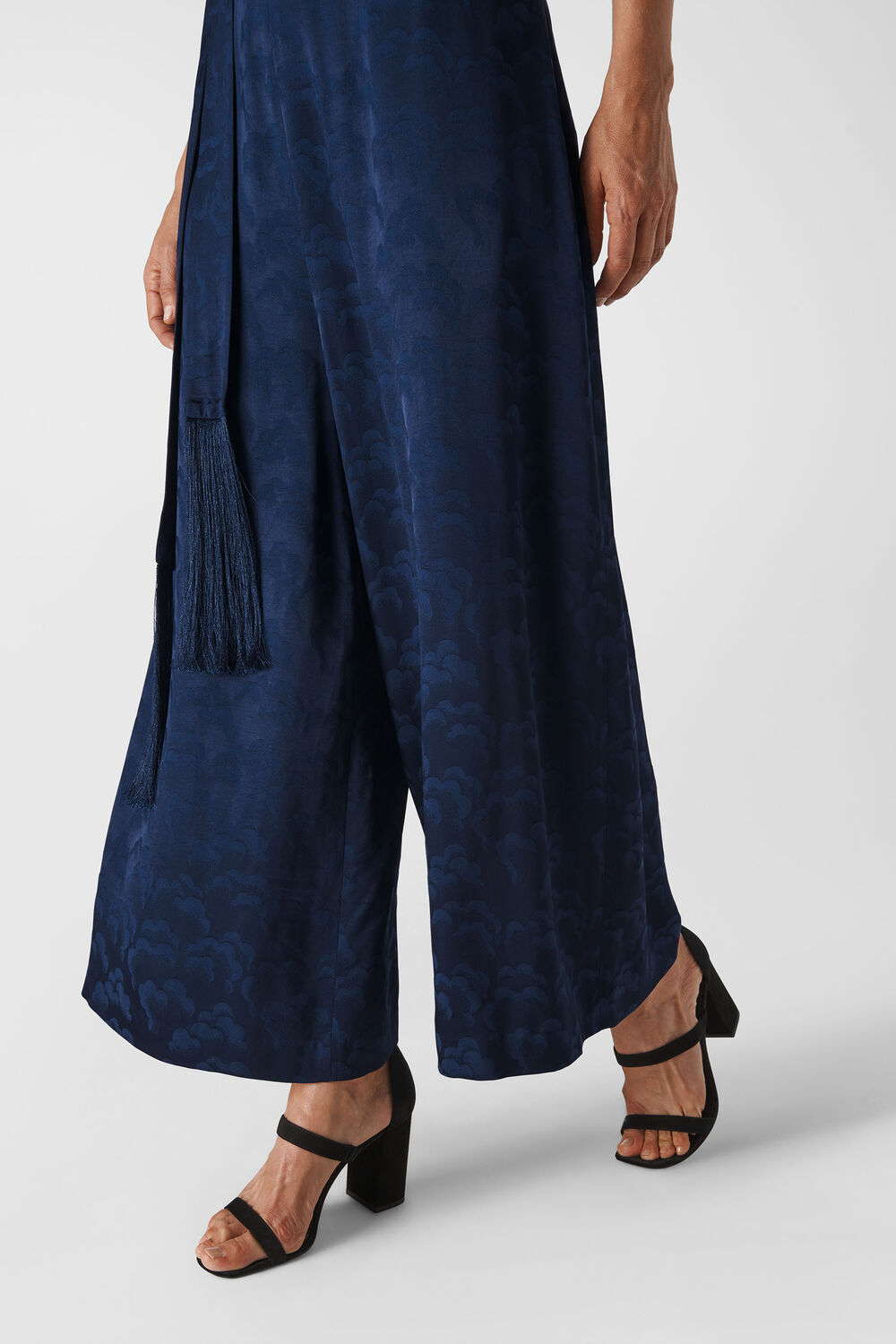 Cloud Jacquard Jumpsuit Navy