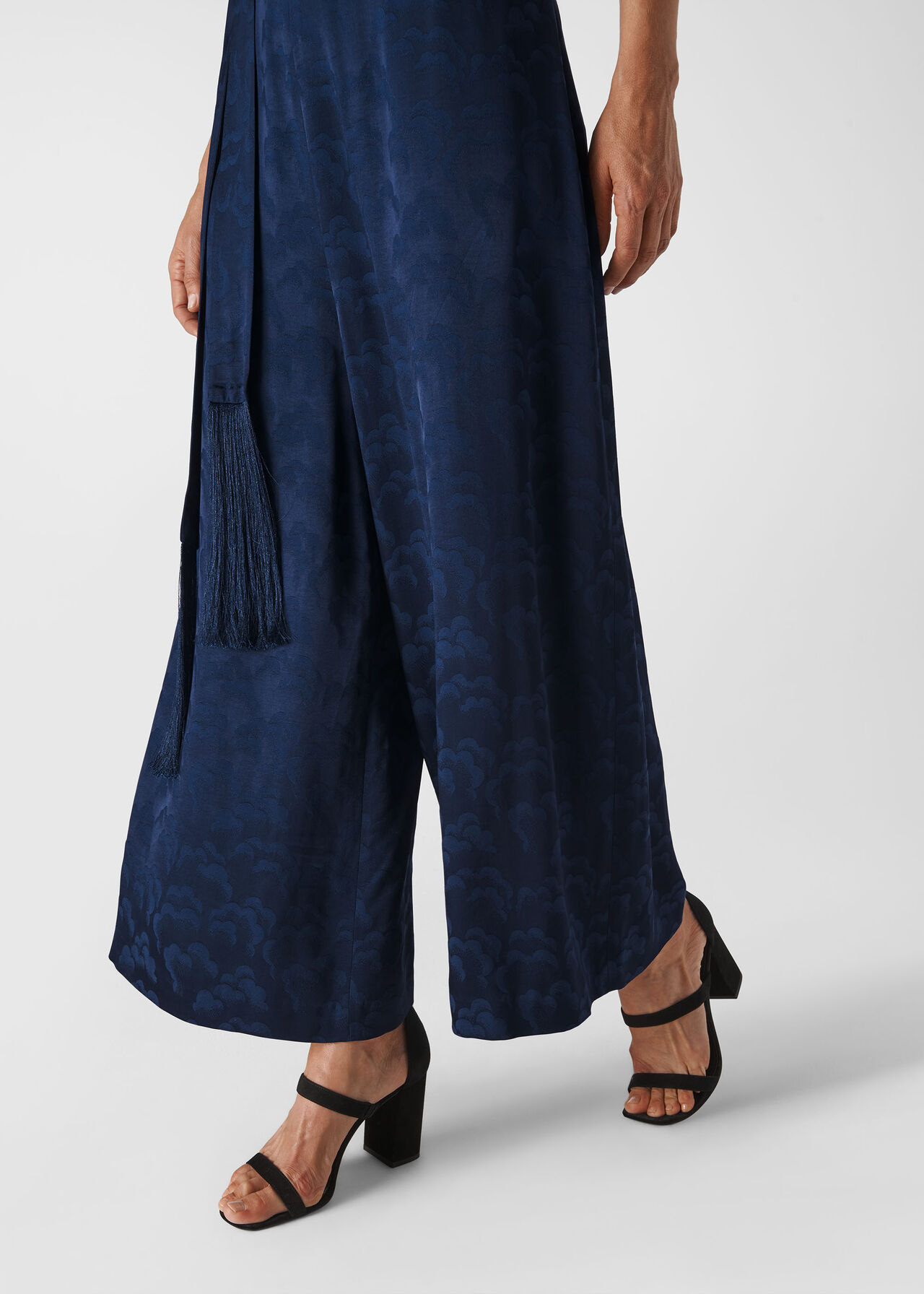 Cloud Jacquard Jumpsuit Navy