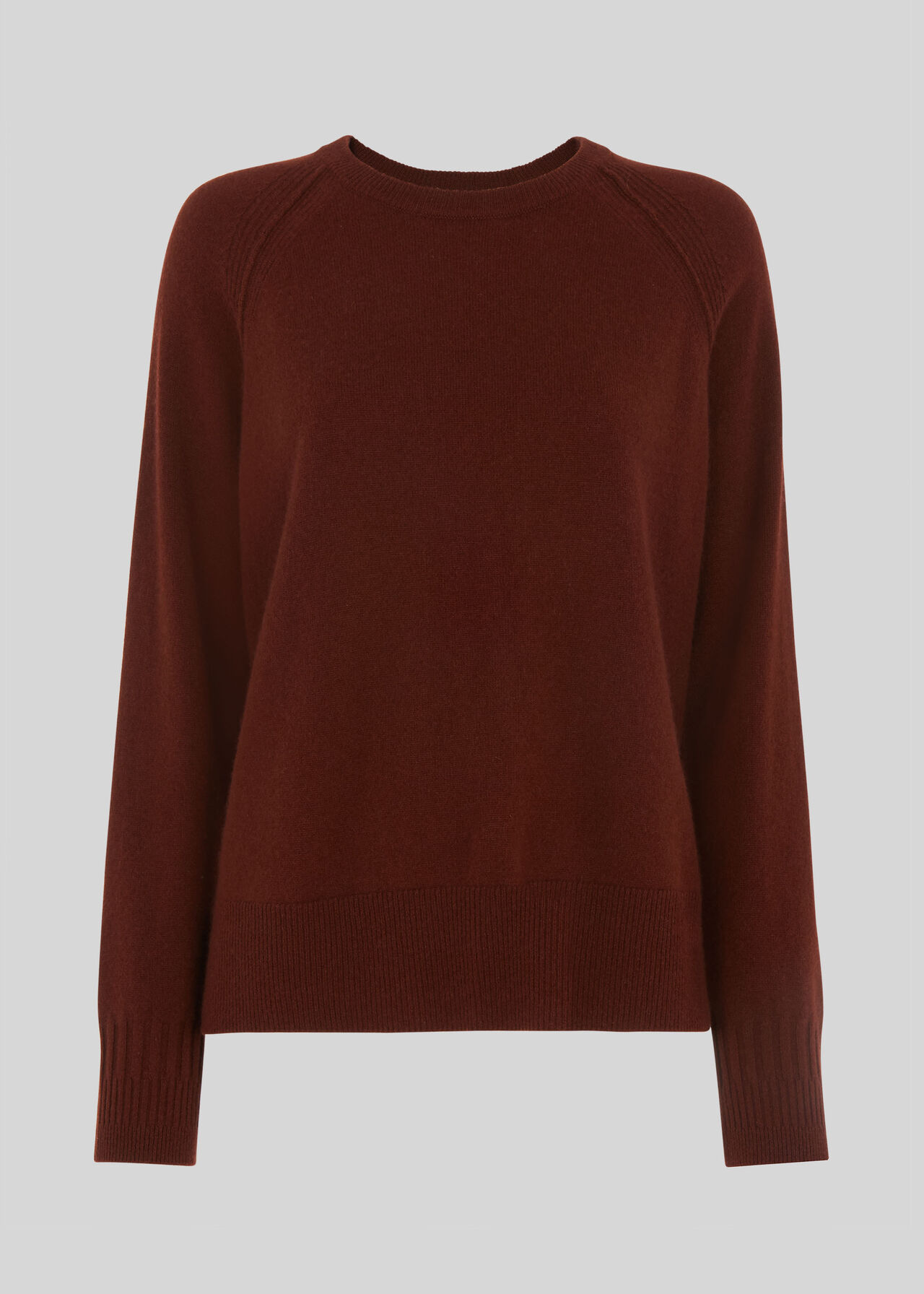 Cashmere Crew Neck Sweater Rust