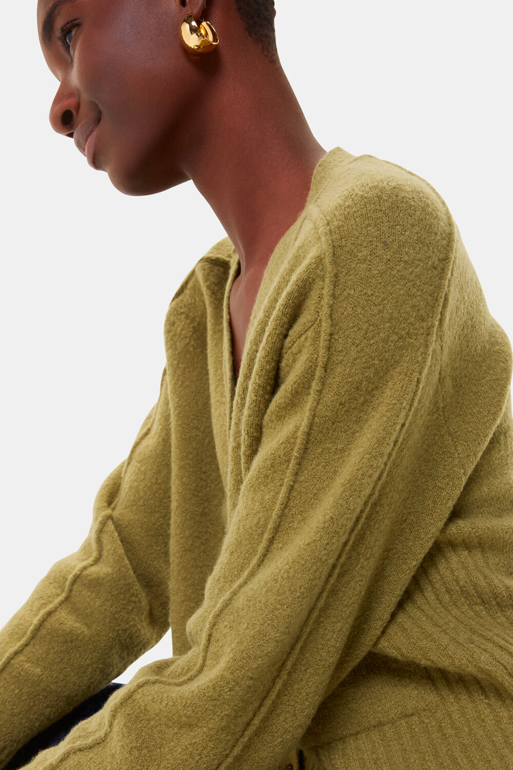 Wool Mix Pocket Cardigan