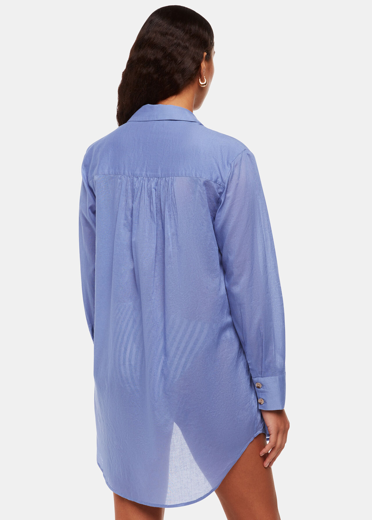Denim Longline Beach Shirt