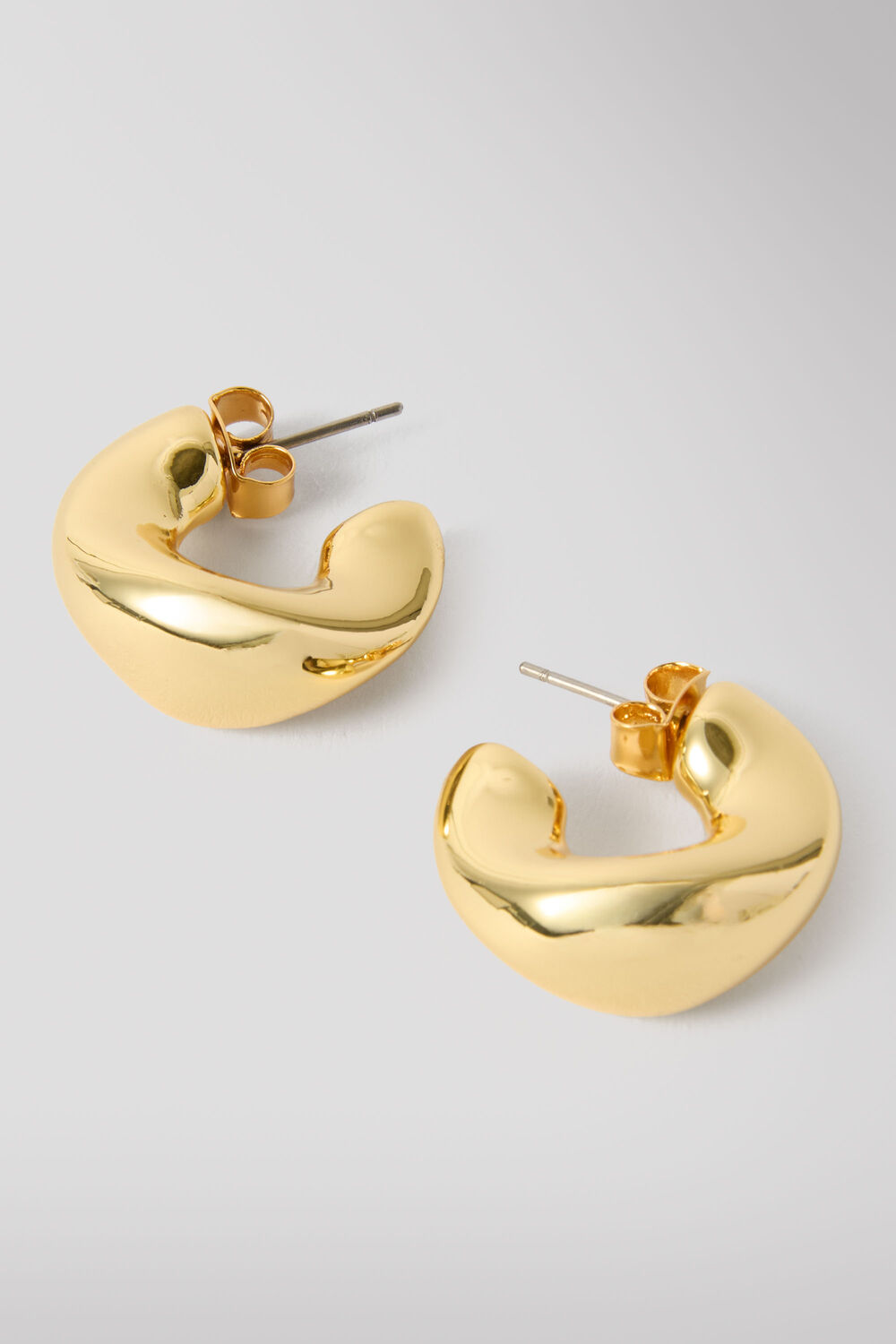Gold Irregular Hoop Earring