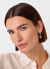 Sphere Drop Huggie Earring