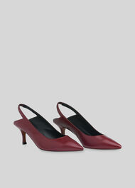 Clare Cutout Slingback Shoe Burgundy