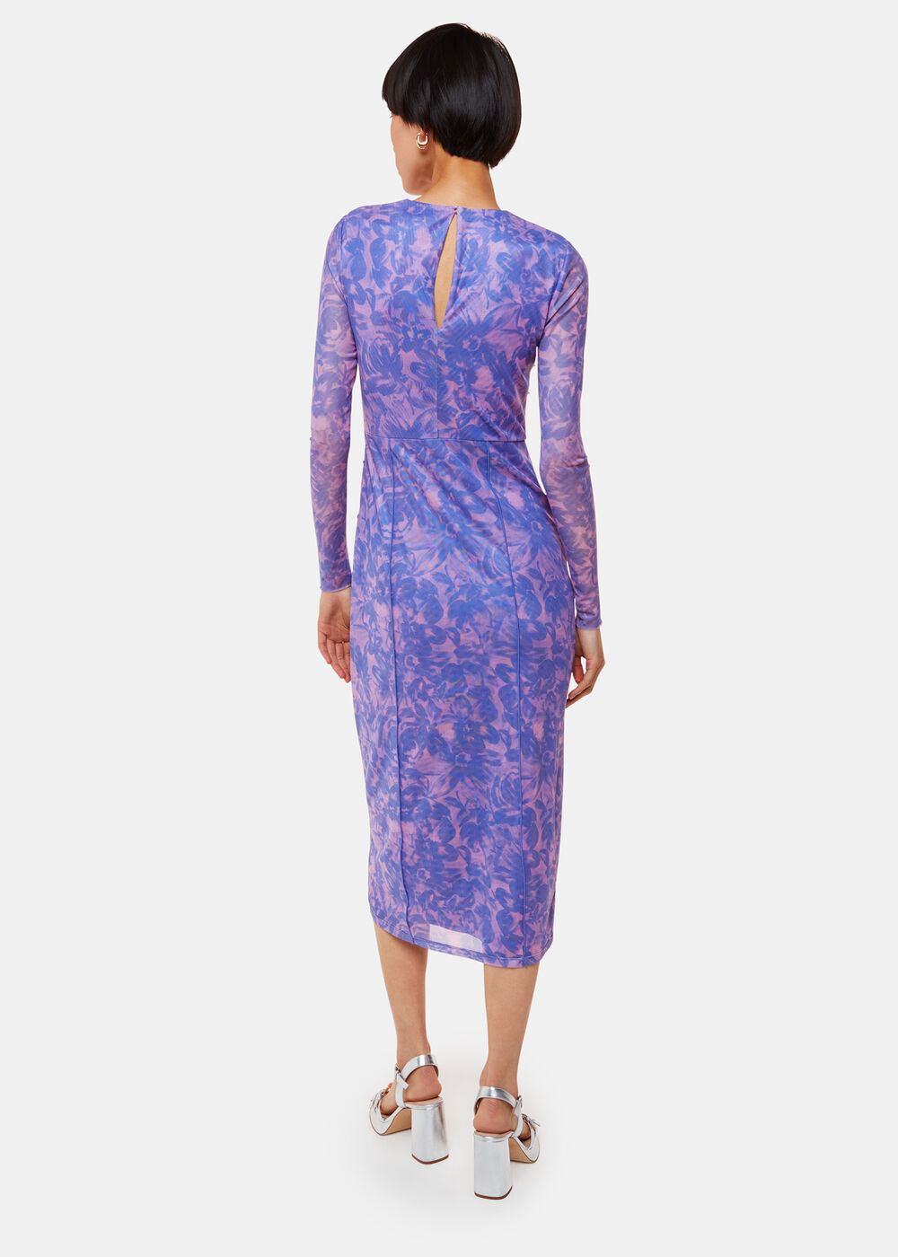 Etched Bouquet Mesh Dress