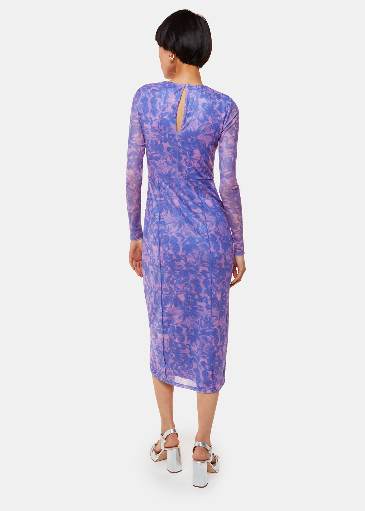Etched Bouquet Mesh Dress