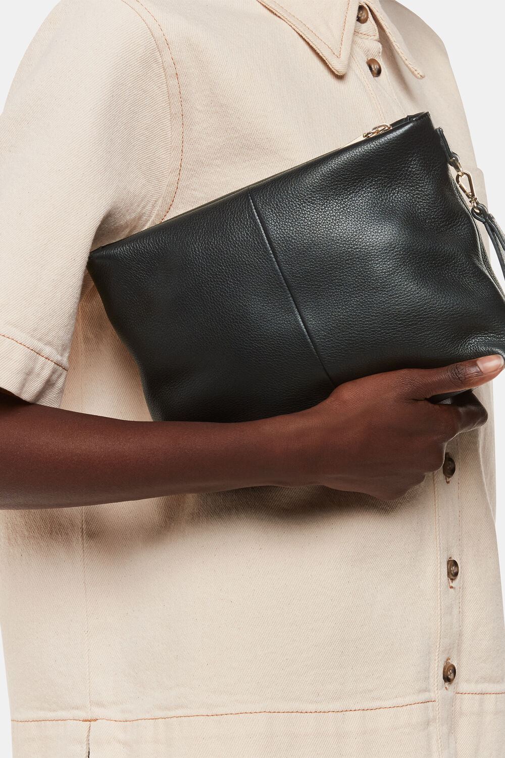 Avah Zip Top Clutch