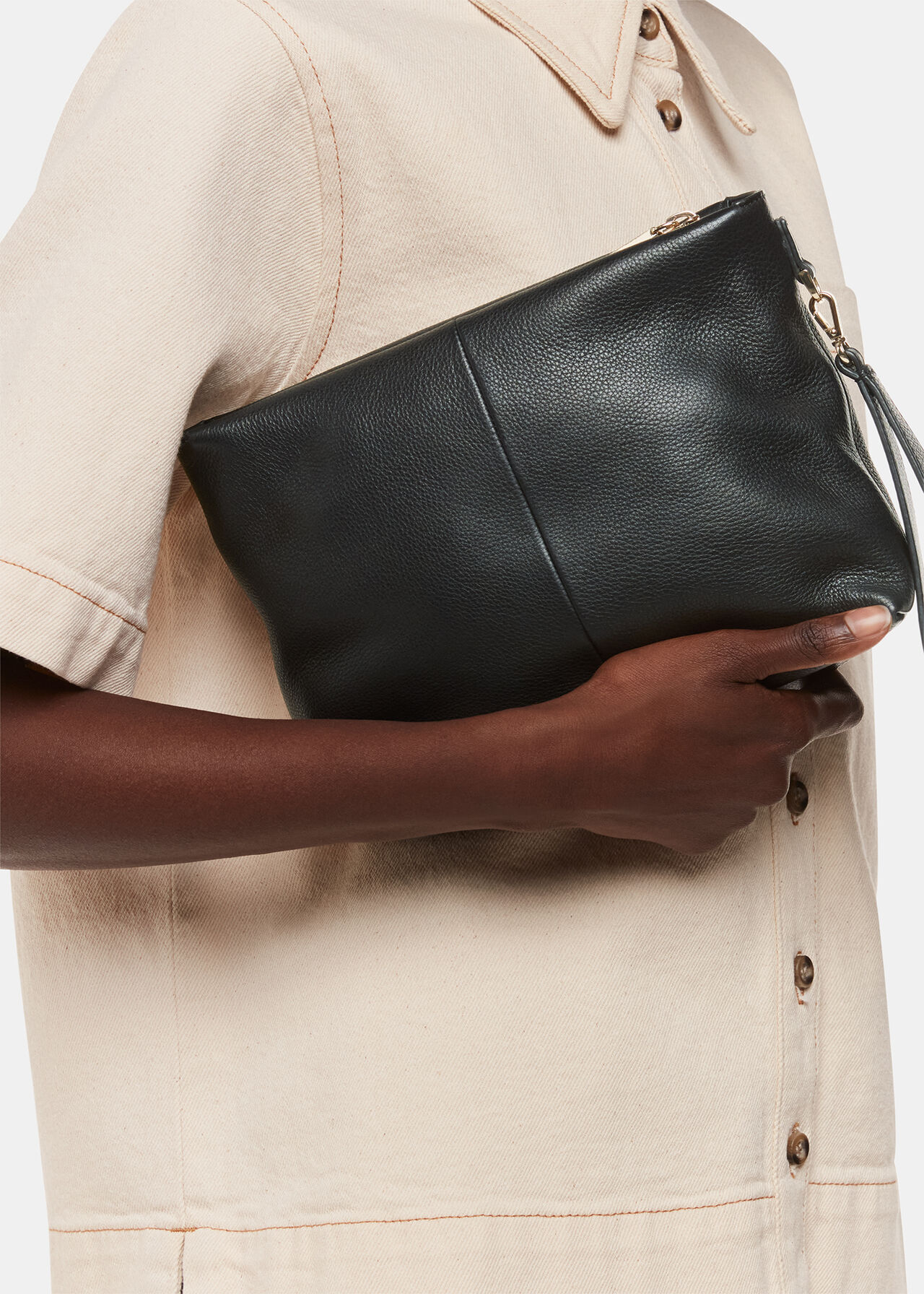 Avah Zip Top Clutch