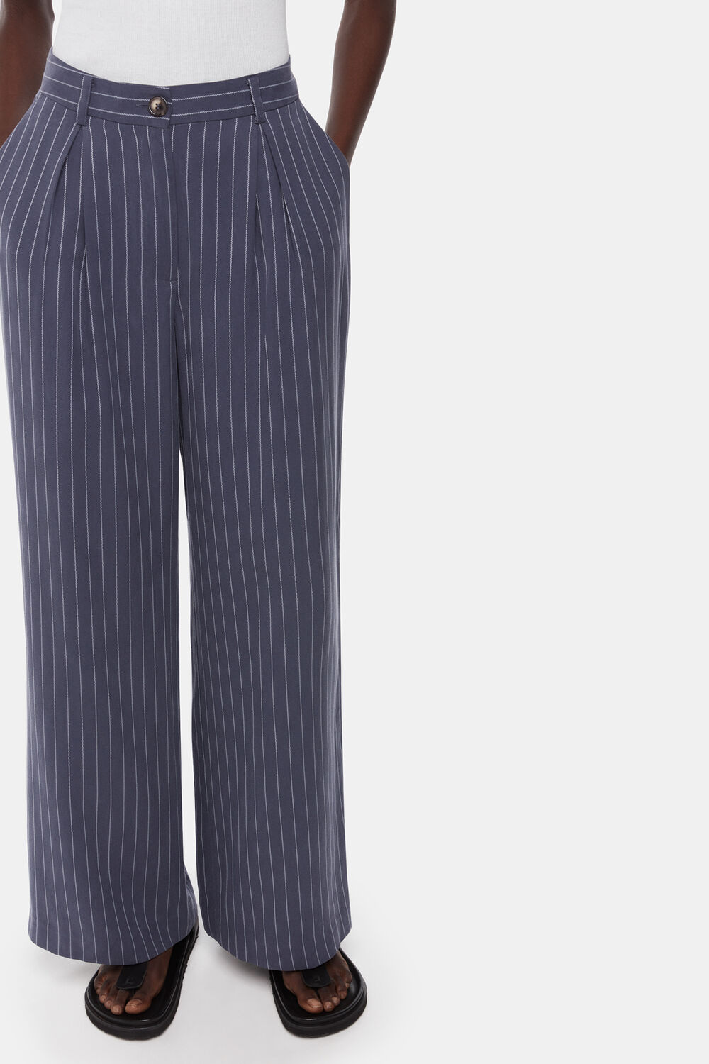 Navy Lottie Pinstripe Trouser