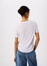Linen V Neck T-Shirt