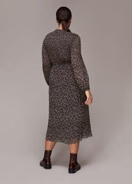 Trailing Floral Plisse Dress
