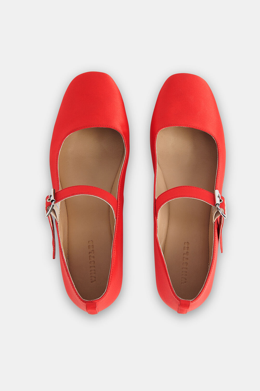 Red Elba Satin Ballet Pump